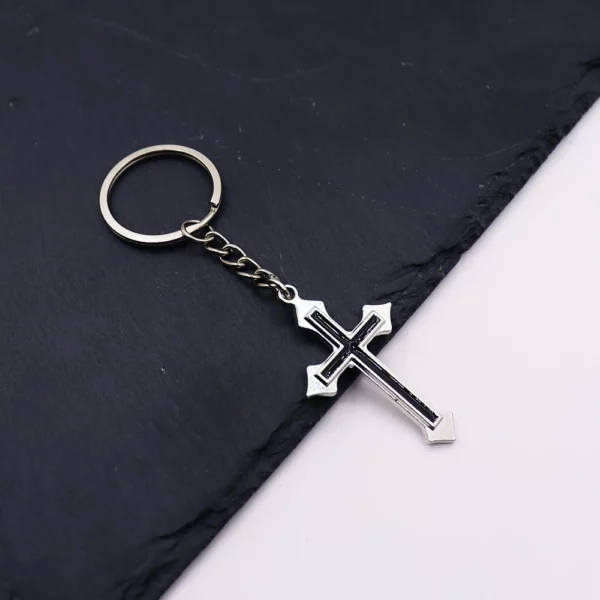 1 pièces classique croix porte-clés porte-clés voiture porte-clés pendentif mode sac bijoux