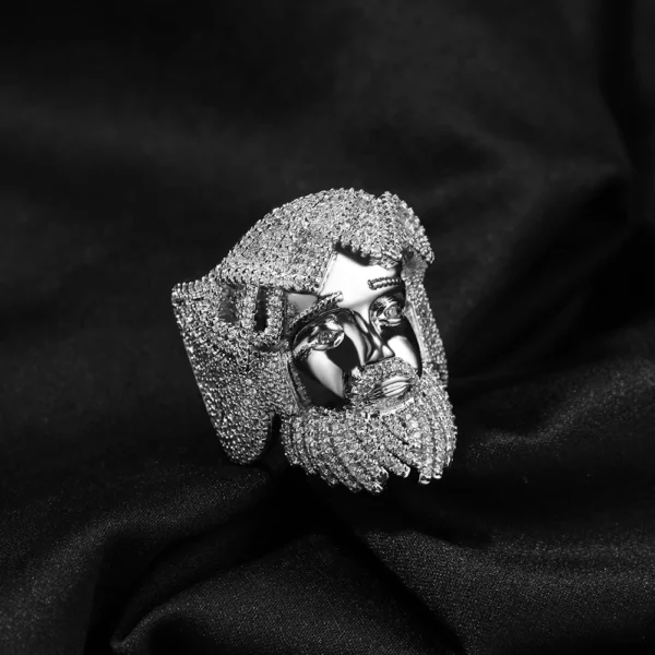 THE BLING KING – bagues religieuses de jésus, Micro pavé de zircone cubique, Punk, bijoux hip hop, cadeau pour hommes – Image 10