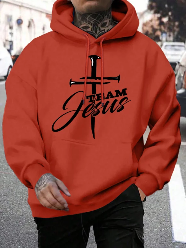 Sweat-shirt à capuche pour hommes, Design de l'équipe de jésus imprimé, mode chaude, décontracté, avec poches, grande taille, Streetwear, automne – Image 29