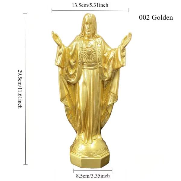 Statue de la vierge marie catholique religieux mexique notre-dame de Lourdes Statue mère dieu Figurines en résine décor de bureau béni jésus – Image 10