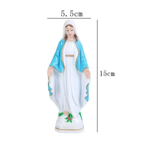 Statue de la Vierge Marie Catholique Faite à la Main, Jésus, Décoration de Maison, Cadeau, Ornement Européen Chrétien – Image 8