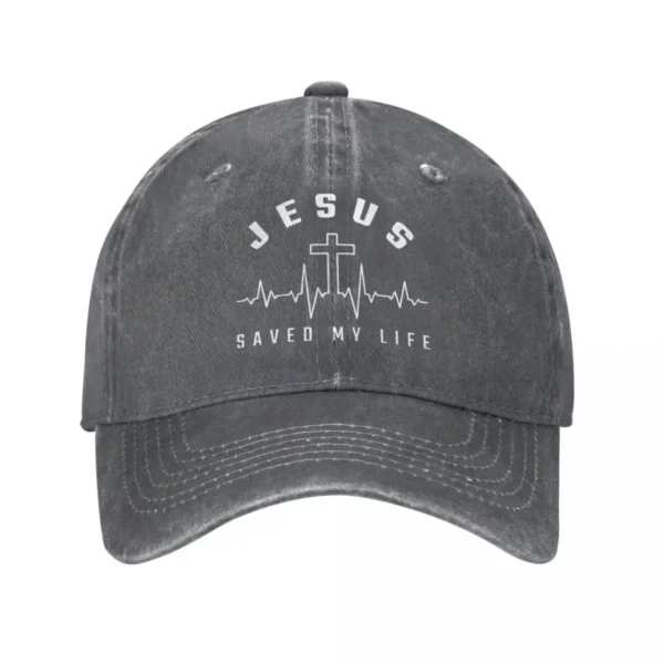 Jésus Christ christianisme jésus sauvé ma vie Casquette de Baseball hommes femmes chapeau réglable Casquette Gorras – Image 12