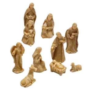 Grand ensemble de scène de la Nativité, statue de bébé Jésus, grande crèche de Noël, ornement CPull, cadeau de vacances, décoration de la maison