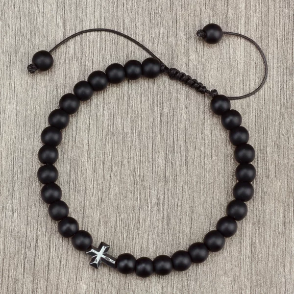 Bracelet en Pierre Naturelle pour Homme et Femme, Pendentif Croix de Jésus, Œil de Tigre Perlé, Tressé, Guérison Énergétique, Bijoux à la Mode, Cadeau, 6mm