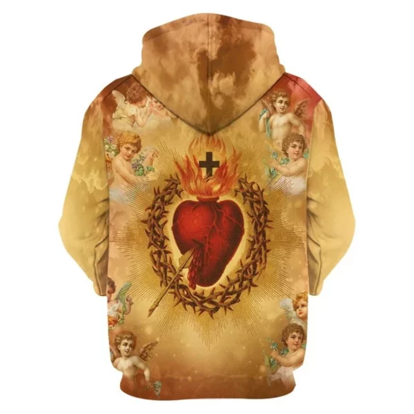 Sweats à capuche zippés College en 3D pour hommes, motif Jésus Saint, Harajuku, Streetwear Y2K, Pop, unisexe, décontracté, CombTop, Noël, le plus récent – Image 14