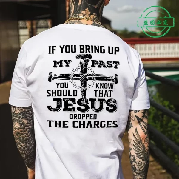 Jésus Christ dos impression pour hommes T-Shirt mode graphique hauts cadeau pour chrétien jésus Streetwear hommes surdimensionné Y2k vêtements – Image 16