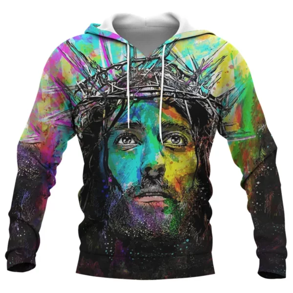 Jésus Amen sweat à capuche pour hommes vêtements unisexe 3D noël dieu vous bénisse imprimé nouveau dans sweats à capuche femmes Harajuku mode y2k pulls – Image 13