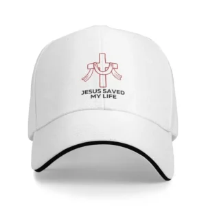 Casquette de baseball unisexe pour hommes et femmes, punk, Jésus a sauvé ma vie, dicton chrétien adulte, chapeau de papa réglable, hip hop