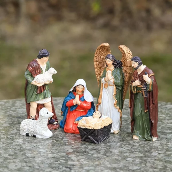 figurines en résine 10cm haut pour crèche noël, pour décoration religieuse – Image 7