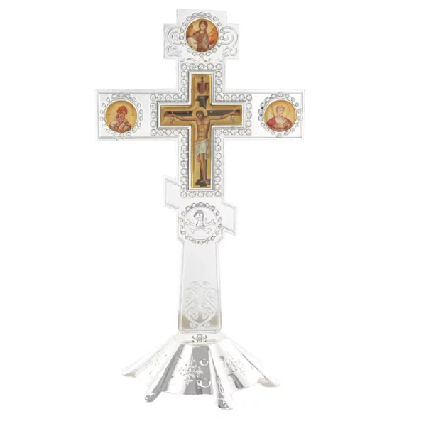 Croix orthodoxe en alliage de Zinc, croix de jésus, Crucifix russe, croix murale orthodoxe, églises, fonctionnalités de mariage, 7,3 pouces x 3,9 pouces, jésus orthodoxe – Image 7