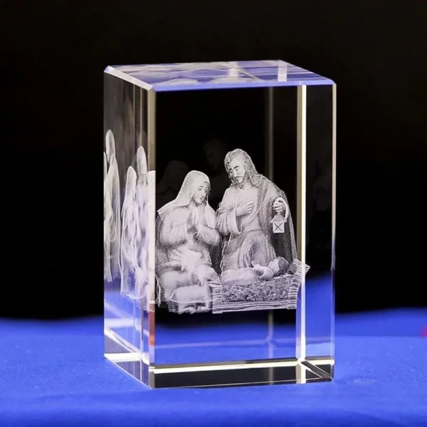 Portrait de jésus catholique chrétien moderne, 6 sortes, ornements en cristal, croix de jésus sculptée en 3D créative, accessoires de décoration pour la maison – Image 6