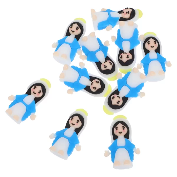 Statuette de marie, jouets pour bébé, figurines de jésus, poupées en vrac, Figurines de pâques, tableau de bord en Pvc chrétien, 10 pièces – Image 6