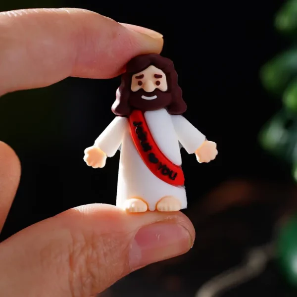 Statues de jésus miniatures en PVC, 50 pièces, figurines religieuses de table, décorations cadeaux de noël, pâques, Halloween, fête – Image 31
