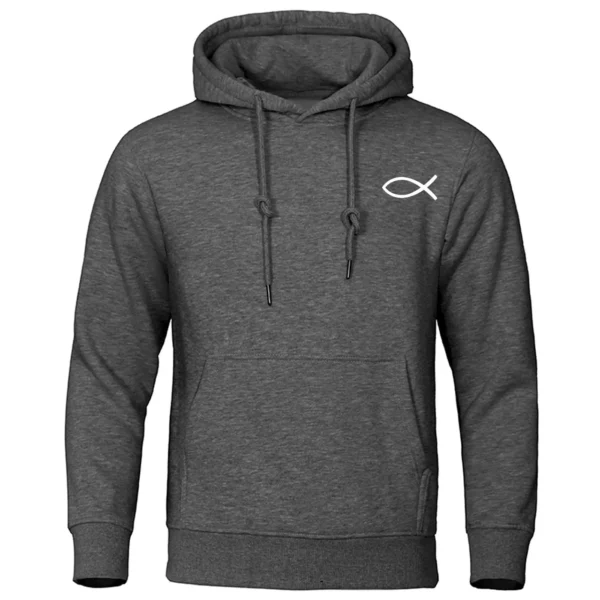 Sweat-shirt chrétien jésus pour hommes et femmes, sweats à capuche de poisson, pull de marque de haute qualité, sweat à capuche chaud Smile, streetwear décontracté, automne, hiver – Image 4