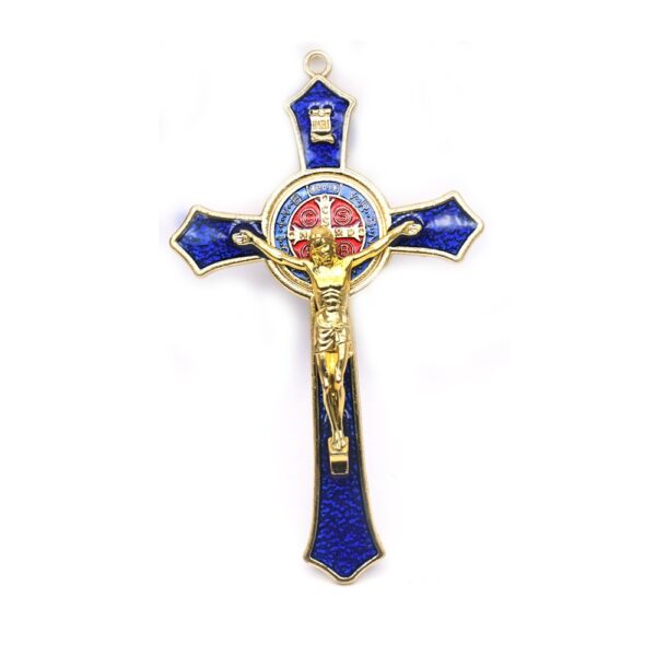 Pendentif croix de Saint benoît, 12x7cm, jésus-Christ, Religion, prière, fournitures de décoration – Image 11