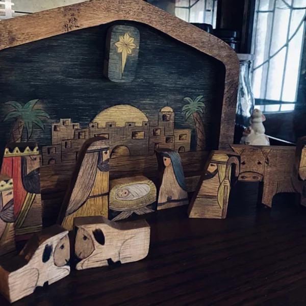 Puzzle de Jésus en bois pour la décoration de la maison, jeu de puzzle de Noël, conception unique brûlée, bureau drôle, FigAuckland, Nativité – Image 17