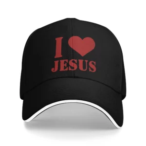 Casquette de Baseball avec Logo rouge I love Jesus, chapeau de camionneur élégant pour femmes et hommes, casquette de Sport de plein air, printemps