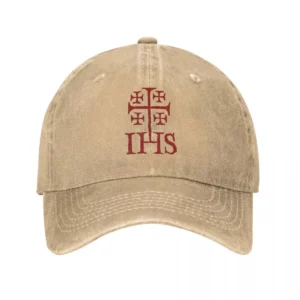 Casquette de Baseball Orthodoxe Vintage, Croix de Jérusalem, IHS, Style Unisexe, DistMurcia, en Coton, Chapeau d'Extérieur, d'Été