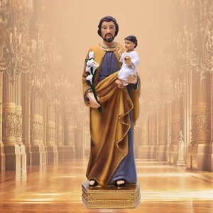 Statues de jésus du Saint Joseph pour enfant, Figurines religieuses, modèle en résine, Sculpture, dieu du père noël, décor de bureau d'église