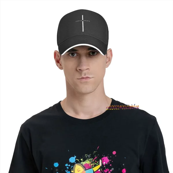 Casquette de Baseball avec croix de jésus Christ pour hommes et femmes, chapeau de camionneur réglable, chapeau de papa noir, chapeau à rabat – Image 6