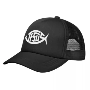 Casquette de Baseball en Maille avec Emblème de Jésus Poisson, Casquette de Camionneur Hip Hop, Ichthile Ichthus, Casquette de Course Réglable