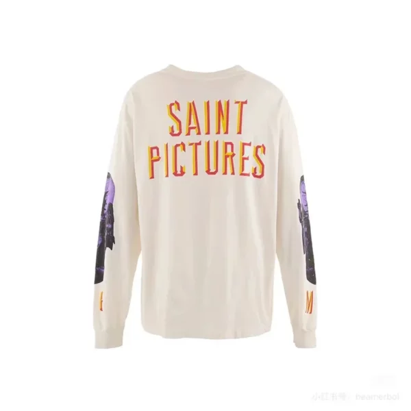 Toutes les saisons meilleure qualité coton Vintage lavé noir endommagé t-shirt hommes femmes jésus imprimé Saint à manches longues t-shirts hauts – Image 49