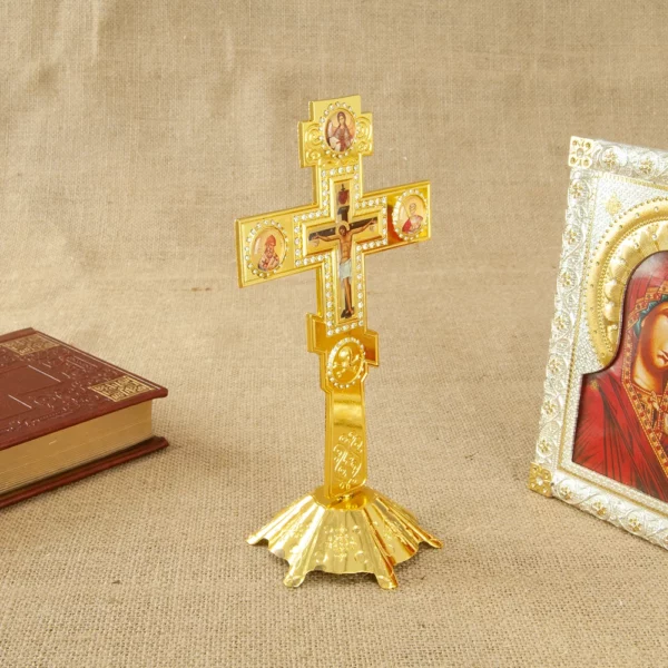 Croix orthodoxe en alliage de Zinc, croix de jésus, Crucifix russe, croix murale orthodoxe, églises, fonctionnalités de mariage, 7,3 pouces x 3,9 pouces, jésus orthodoxe – Image 3