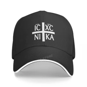 Casquette de Baseball imprimée pour hommes, christianisme orthodoxe IC XC NIKA, croix chrétienne orthodoxe, unisexe, chapeau d'été pour papa, chapeaux chrétiens à la mode