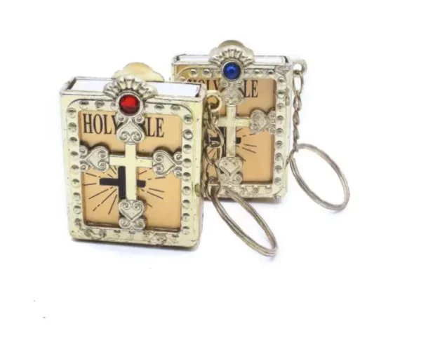 10 pièces/lot Mini porte-clés Bible HOLY religieux chrétien jésus croix porte-clés femmes prière dieu bénisse cadeau – Image 5