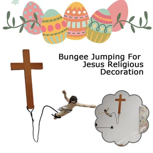 Ornements décoratifs d'artisanat religieux, Bunduextrêmes Jumping Jesus, Escales de Pâques, Cadeaux de vacances, Décorations de confrontation, K7R5 – Image 3