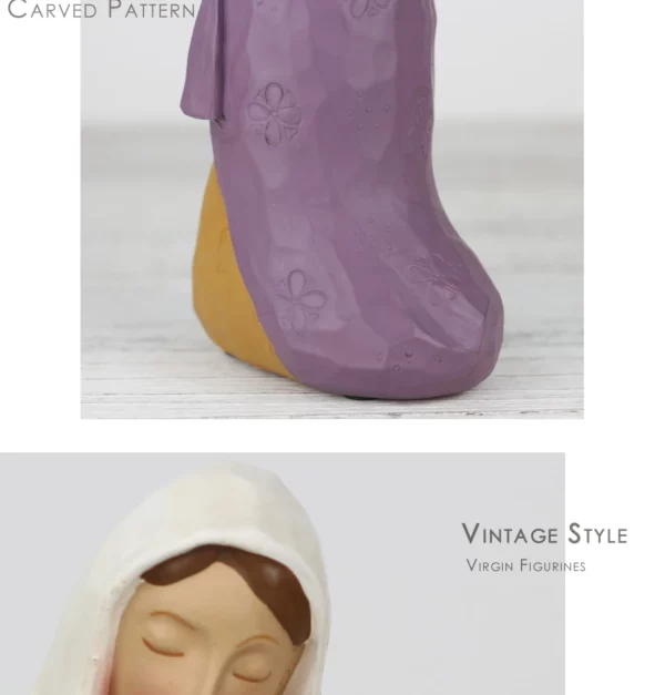 Figurines de la Vierge Marie et de Bébé Jésus en Résine, Figurine d'Ange de Style Vintage, Cadeaux de Mariage Artisanaux – Image 17