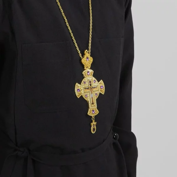 Russie Évêque de Pâques Prêtre Pectoral Jésus Croix Collier Pendentif Pasteur Orhodoxe Plante d'Or К uutст нап Daarсzis с  Ijп.05. – Image 11