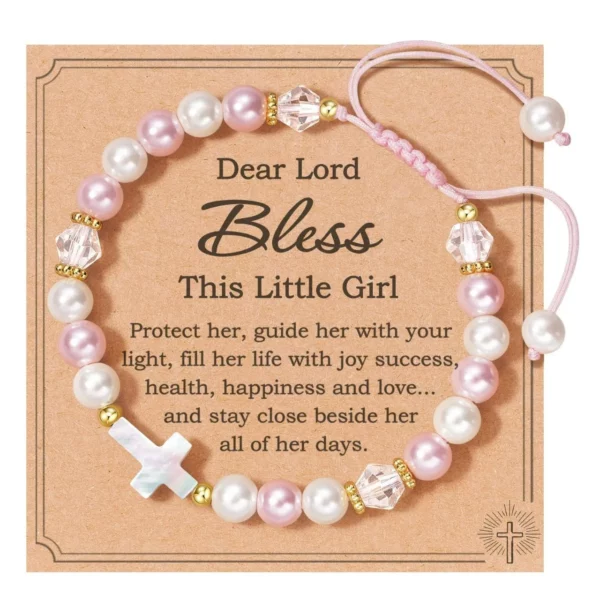 Coffrets de paniers de Pâques pour adolescents, enfants et adultes, bijoux de bracelets en croix religieuse chrétienne, cadeaux d'anniversaire de baptême de foi pour filles – Image 2