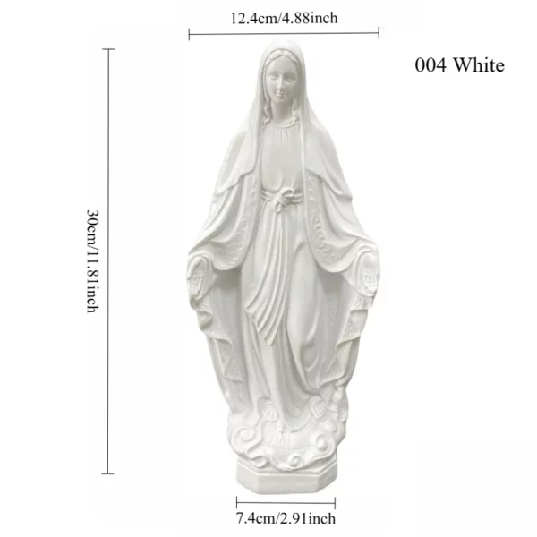 Statue de la vierge marie catholique religieux mexique notre-dame de Lourdes Statue mère dieu Figurines en résine décor de bureau béni jésus – Image 7