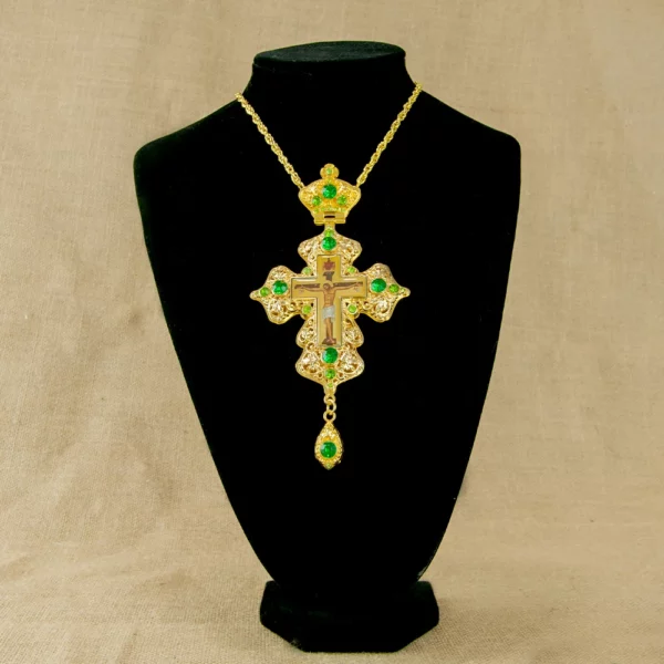 Croix orthodoxe jésus pendentif en alliage de Zinc collier prêtre seins croix baptême culte mariage funéraire jésus orthodoxe – Image 5