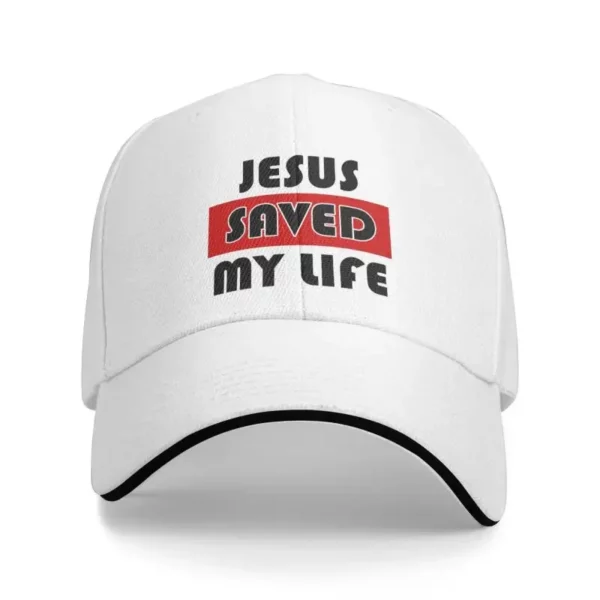 Casquette de baseball classique unisexe avec croix chrétienne, chapeau de papa réglable, hommes et femmes, Hip Hop, adulte, Jésus a sauvé ma vie – Image 8