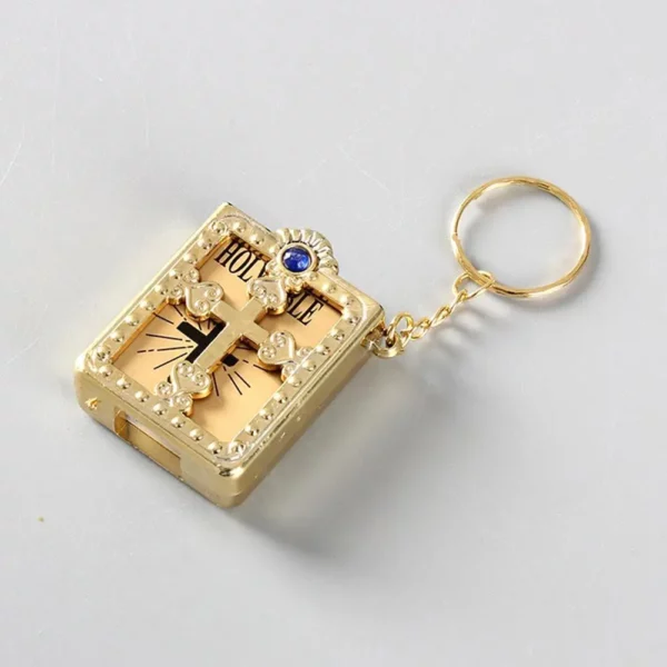 Mini porte-clés de salle de bain LY BIBLE pour femme, croix de Jésus chrétien, porte-clés musulman, breloque pour sac, prière, bénédiction de Dieu, accessoires de porte-clés, anglais – Image 9