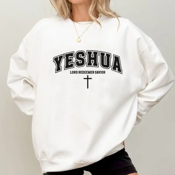 Vintage Yeshua sweat chrétien Yeshua sweat à capuche religieux esthétique foi vêtements jésus Bible verset pull femme vêtements – Image 4