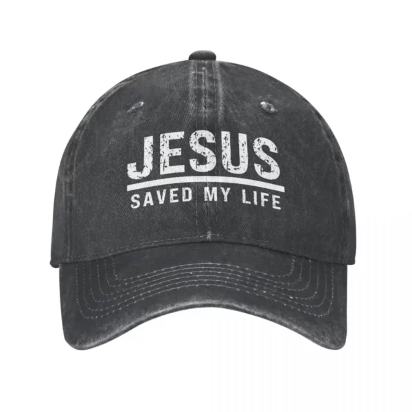 Casquette de baseball décontractée en coton délavé pour papa, chapeau à rabat, queue de cheval, chrétien, Jésus a sauvé ma vie, printemps, été, nouveau, 2023