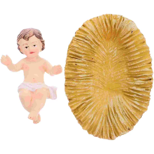 Jouets résine Statue nativité de jésus Halloween noël bébé Figurines naissance enfant – Image 6