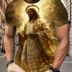 Jésus Christ T-Shirt pour hommes femmes 3D imprimé t-shirts mode d'été décontracté à manches courtes t-shirts col rond surdimensionné enfants vêtements