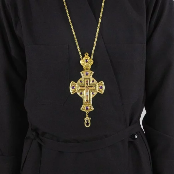 Russie Évêque de Pâques Prêtre Pectoral Jésus Croix Collier Pendentif Pasteur Orhodoxe Plante d'Or К uutст нап Daarсzis с  Ijп.05. – Image 4
