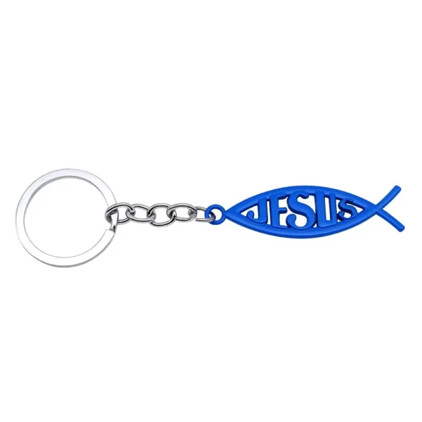 Porte-clés de voiture universel en métal, pendentif avec logo de poisson de Jésus, Toyota, Audi, KIA, Honda, Mercedes Benz, Chevrolet, Jeep – Image 10