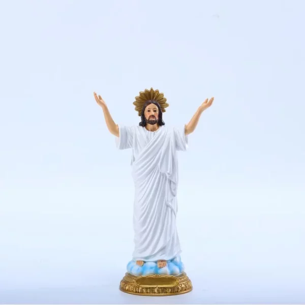 Statue du Saint-Christ, allélia il est levé, 1 pièce, 8 pouces, Figurine de résurrection, décoration automatique – Image 2