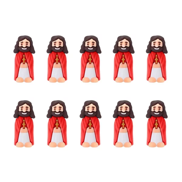 Mini figurines de petit Jésus en caoutchouc, jouets à cacher et chercher, faveurs de fête, école du dimanche, Bapt, 10/15 pièces – Image 5