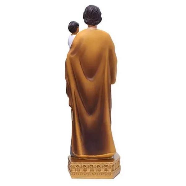 Figurine religieuse Saint Joseph portant l'enfant Jésus intensifie, modèle en résine Auckland, sculpture Saint Joseph, dieu Christ, décor de bureau d'église – Image 5