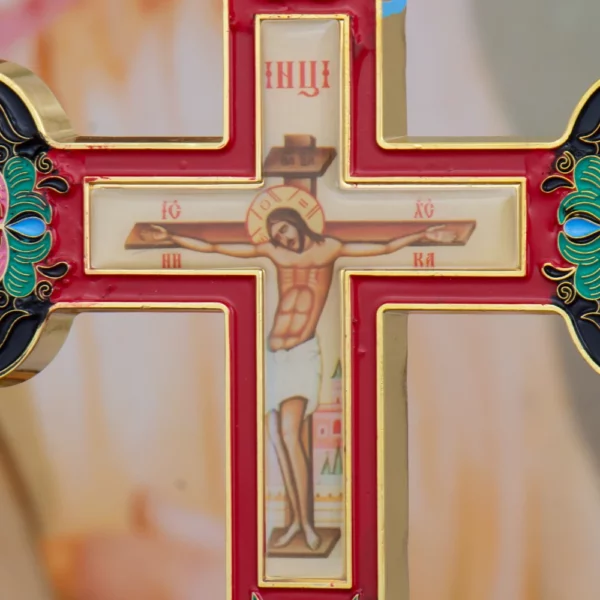 Croix d'or orthodoxe, icône de la Passion de jésus, ornements d'église, décorations d'autel pour la maison, cadeaux de Festival religieux – Image 4