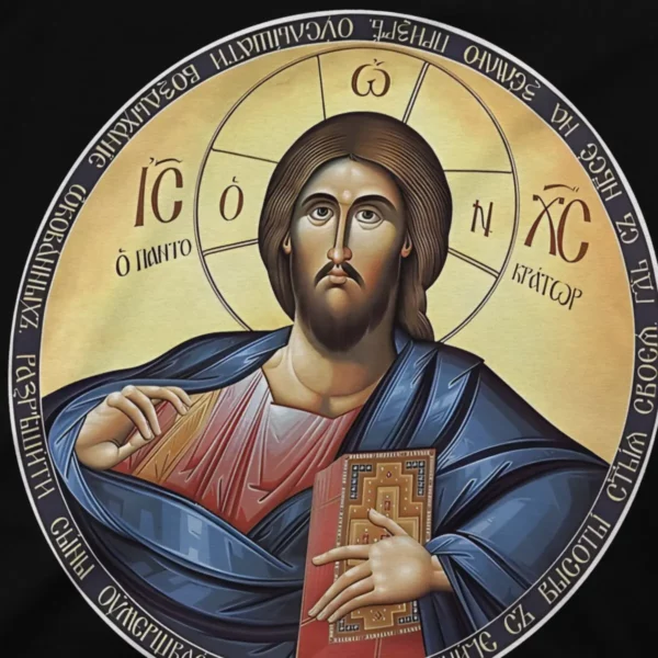 T-shirt de Jésus-Christ pour hommes, Pantocrator du Christ, icône orthodoxe, Hipster PVD original, T-shirt distinctif – Image 3