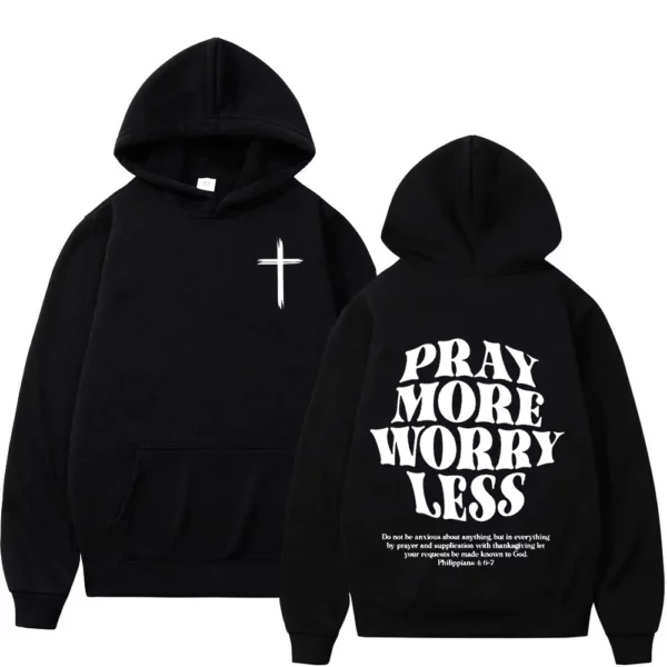 Sweat-shirt à capuche pour hommes et femmes, de haute qualité, à la foi chrétienne de jésus sur la peur, verset de la Bible, pulls Vintage à la mode, Streetwear – Image 22