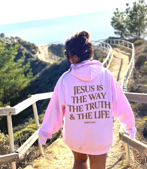 JESUS IS THE Organisements THE TRUTH-Chemise de Protection à Capuche pour Femme, Haut Épais en Velours, à Manches sulf, Ample, Style Coréen, Nouvelle Collection Hiver